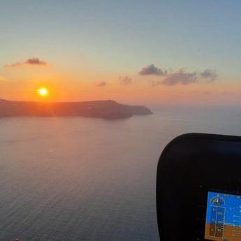 vol en hélicoptère Santorin