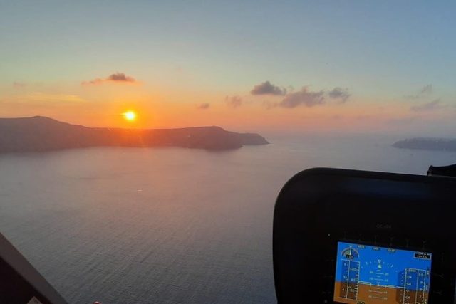 vol en hélicoptère Santorin