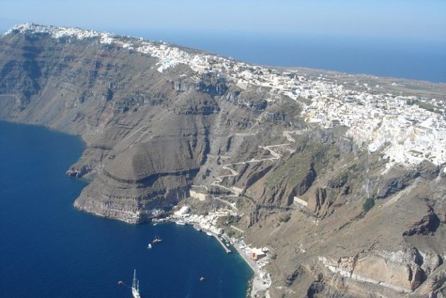 vol en hélicoptère Santorin