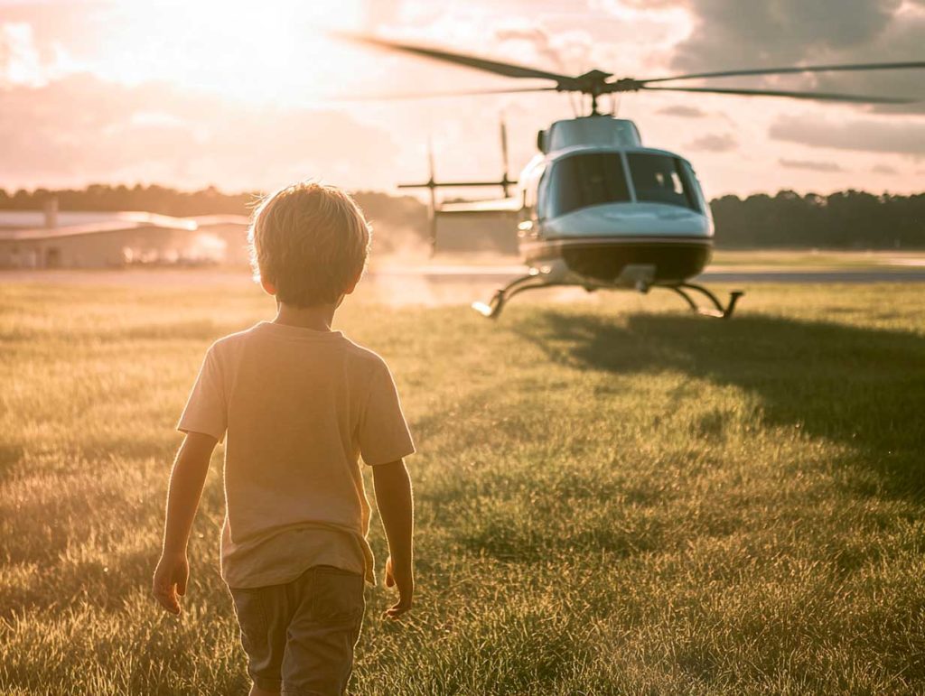Vol en hélicoptère avec un enfant : ce qu’il faut savoir