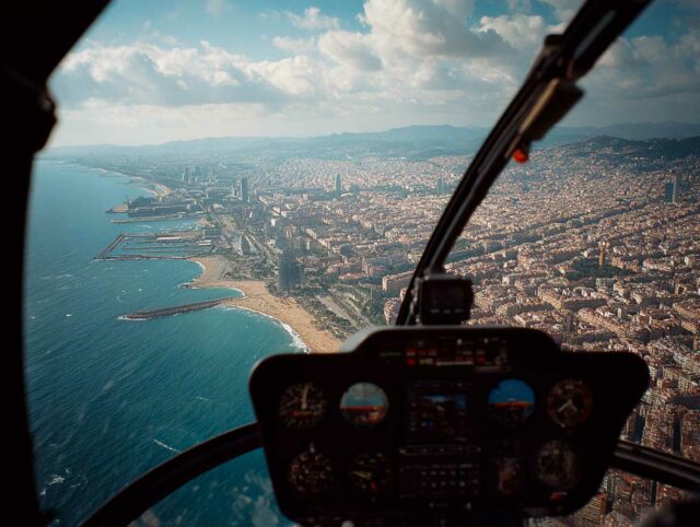 hélicoptère barcelone catalogne