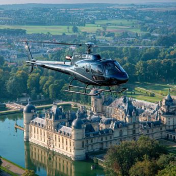 helicopetere chateau de chantilly