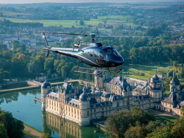 helicopetere chateau de chantilly