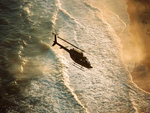helicoptère survol plages du débarquement