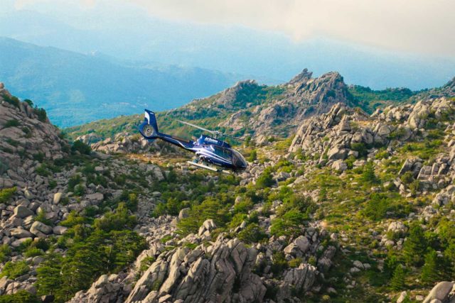 vol hélicoptère Corse porto vecchio