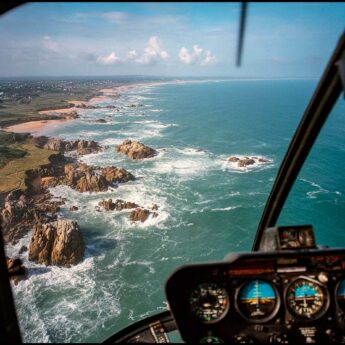 vol en hélicoptère à Quiberon