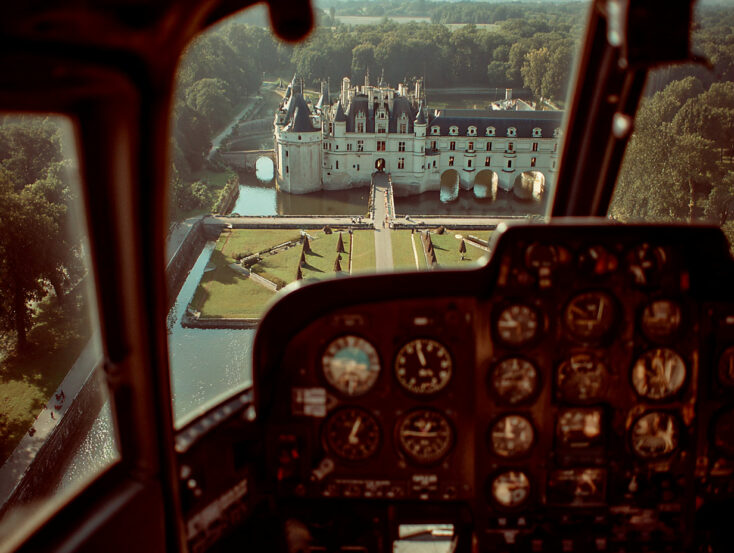 vol en hélicoptère Chateaux de la Loire