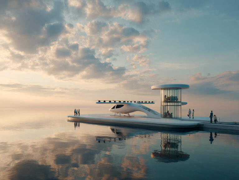 AutoFlight dévoile un vertiport flottant solaire pour les eVTOL