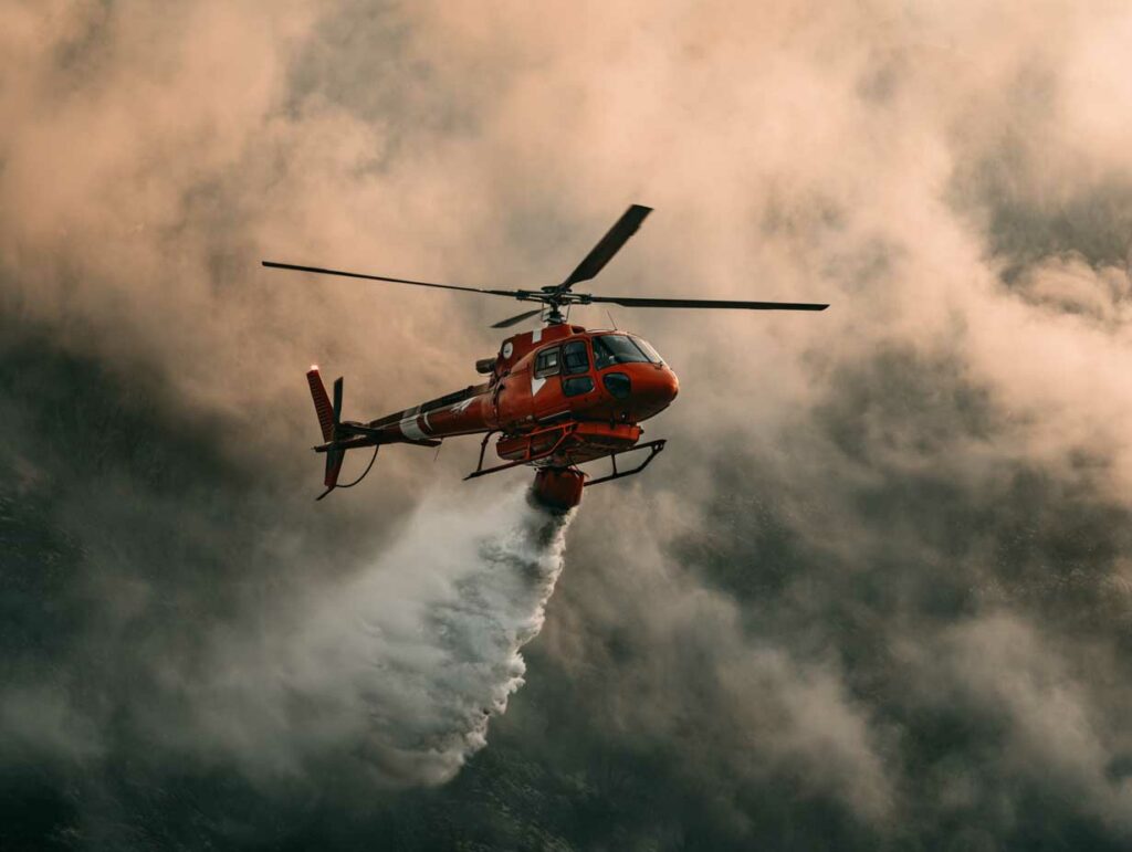 crash hélicoptère incendie